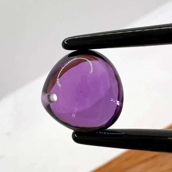 アメジスト 12mm Wカボション ドロップ W77880445♪ 天然石 ルース 宝石 ジェム 裸石 パワーストーン アクセサリーパーツ