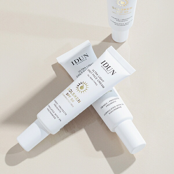 ポイント10倍!イドゥン ミネラルズ IDUN Minerals SPF50 primer & face cream Solsken 30ml【メーカー認定オンラインストア】