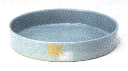 生け花 花器 西山-95 径255mm高さ60mm　陶器製　 水盤 生け花 いけばな 花瓶 華道用花器