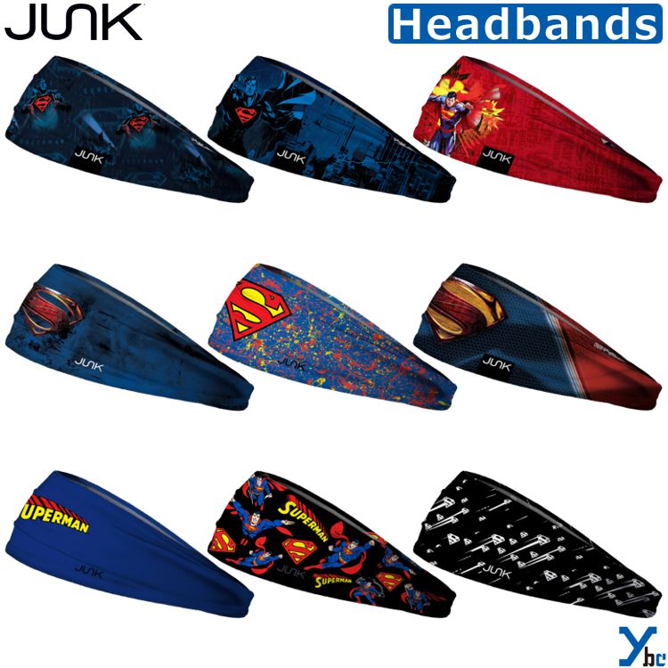 【JUNK Brands】 ジャンク ヘッドバンド スーパーマン SUPERMAN アメコミ 野球 ジャンクブランド ヘアバンド ヘアーバンド MLB メジャー プロ野球 スポーツ 海外 アメリカ バスケ テニス ランニング トレーニング サンカット 男女兼用 子供 BIG BANG LITE ybc画像