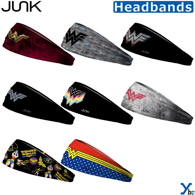 【JUNK Brands】 ジャンク ヘッドバンド ワンダーウーマン WONDER WOMAN アメコミ 野球 ジャンクブランド ヘアバンド ヘアーバンド MLB メジャー プロ野球 スポーツ 海外 アメリカ バスケ テニス ランニング トレーニング サンカット 男女兼用 子供 BIG BANG LITE ybc画像