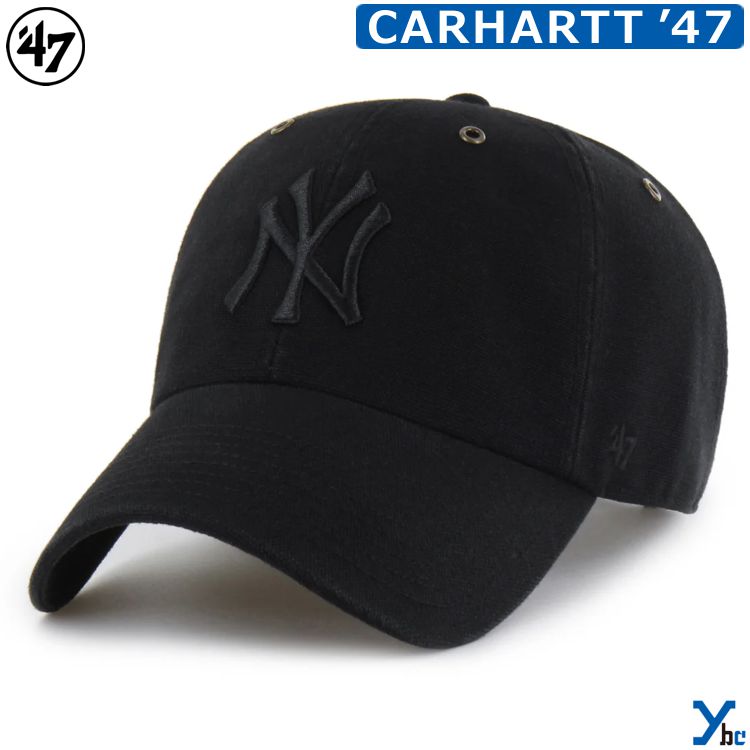 【'47 Carhartt MLB】 キャップ ニューヨーク ヤンキース 帽子 カーハート 47 CLEAN UP NEW YORK YANKEES ybc｜ベースボールショップｙｂｃ