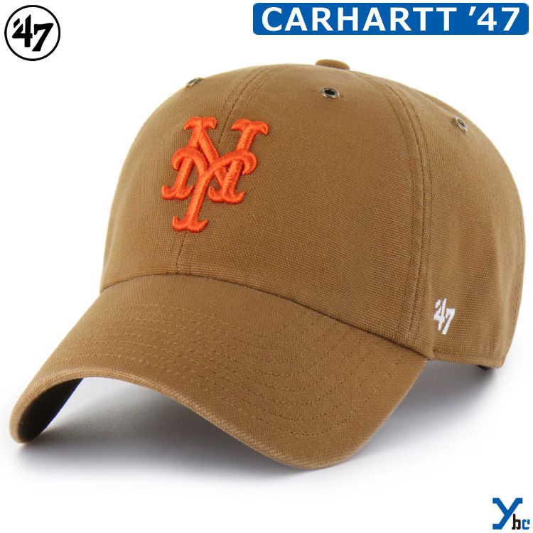 【'47 Carhartt MLB】 キャップ ニューヨーク メッツ 帽子 カーハート 47 CLEAN UP NEW YORK METS ybc