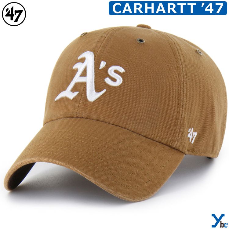 【'47 Carhartt MLB】 キャップ ニューヨーク ヤンキース 帽子 カーハート 47 CLEAN UP アスレチックス ybc