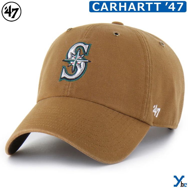 【'47 Carhartt MLB】 キャップ シアトル マリナーズ 帽子 カーハート 47 CLEAN UP SEATTLE MARINERS ybc