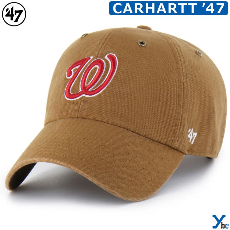 【'47 Carhartt MLB】 キャップ ワシントン ナショナルズ 帽子 カーハート 47 CLEAN UP WASHINGTON NATIONALS ybc