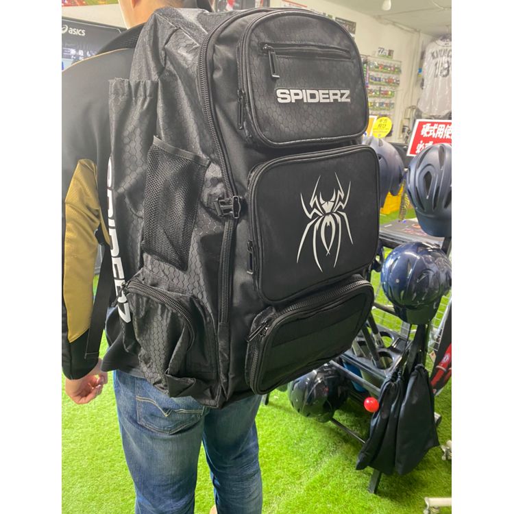 楽天市場 スパイダーズ 野球 バックパック 大容量 バットパック バット2本入れ フェンスフック 約70l ブラック Batpack ベースボールショップｙｂｃ