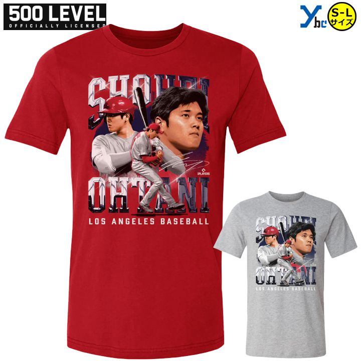 楽天市場】大谷翔平 二刀流 Tシャツ MLB 500level Ohtani Shohei