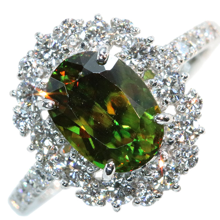 あと３日❕半額以下❕❕超希少✨ クロムスフェーン　プラチナリング 幸運の石 e7f7b2dd6df6519d18e4df4babc28c