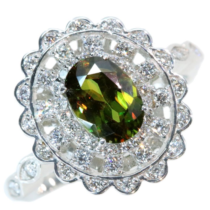 楽天市場】スフェーン 3.24ct リング 12号 PT900 プラチナ 指輪