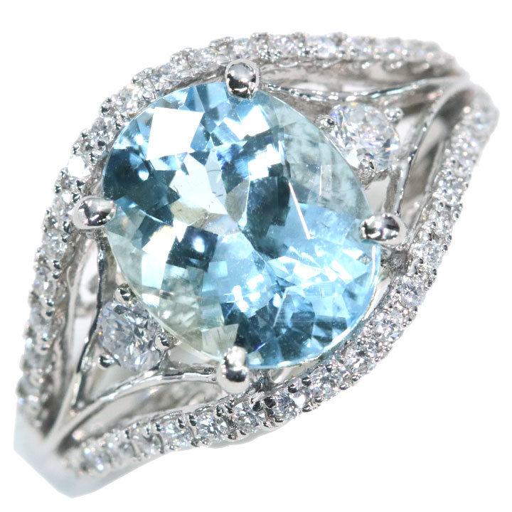 楽天市場】【SS限定】アクアマリン プラチナ リング エタニティ