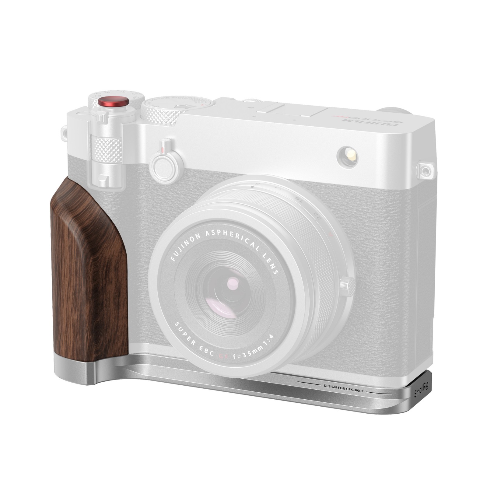 SmallRig FUJIFILM GFX100RF用木製ハンドル付きL字型マウントプレート シルバー/ブラック SR5265/SR5266