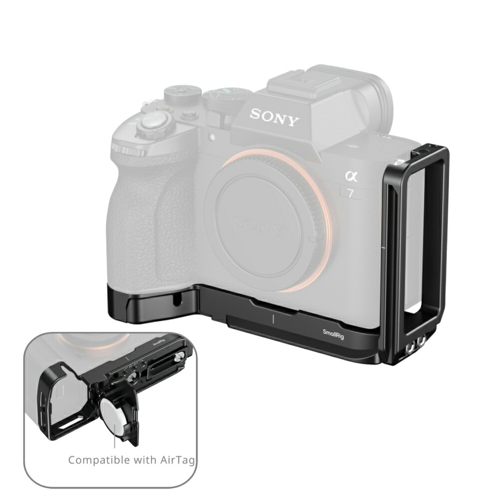 SmallRig 6034 Sony A7 V / A7R V / A7 IV / A7S III / A1 / A7R IV用L字型マウントお皿（エアタグスロット付き添い人）