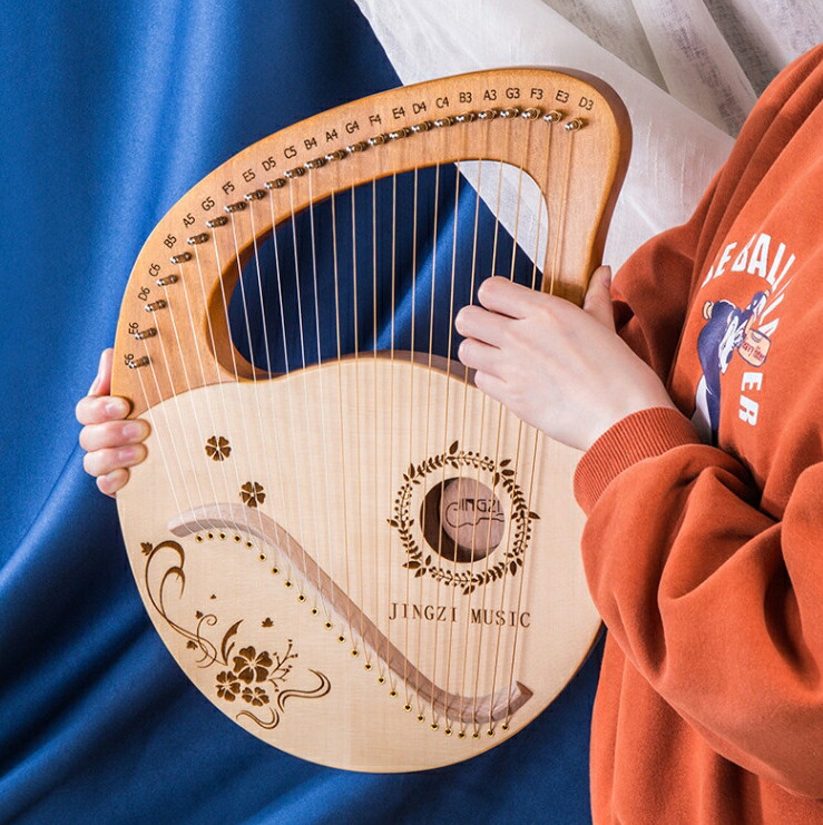 YLWX ライアーハープ楽器 15 弦小型ハープ初心者向けポータブル簡単