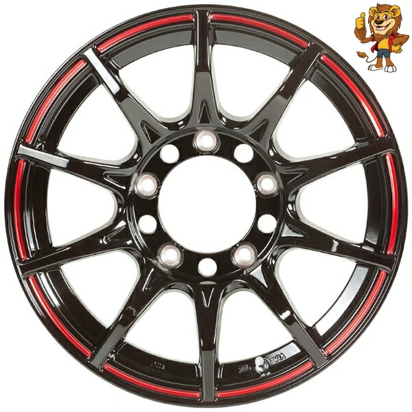 ホイール4本セット 5ZIGEN BLACK-MAN G・I 17インチ 6.5J PCD139.7/6H インセット:38 グロスブラック/レッドライン (GB/R) 【在庫状況要問い合わせ】|イエローライオン 店