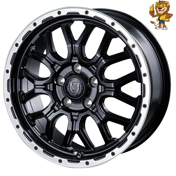 ホイール4本セット BEST MUD BAHN XR-800M (MBK/RP) 16インチ 6.5J PCD：114.3/5 インセット：42 マッドバーン 【法人宛て発送限定】 【在庫状況要問い合わせ】