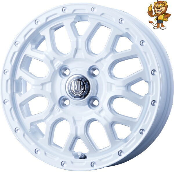 ホイール4本セット BEST MUD BAHN XR-800M (PWH/PP) 12インチ 4.00B PCD:100/4H インセット:42 【法人宛て発送限定】【在庫状況要問い合わせ】