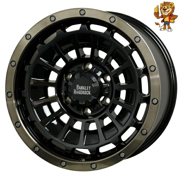 ホイールのみ1本 HOT STUFF BARKLEY HARD-ROCK ROGAN (BK/BRC) 17インチ 8.0J PCD139.7/6H 20