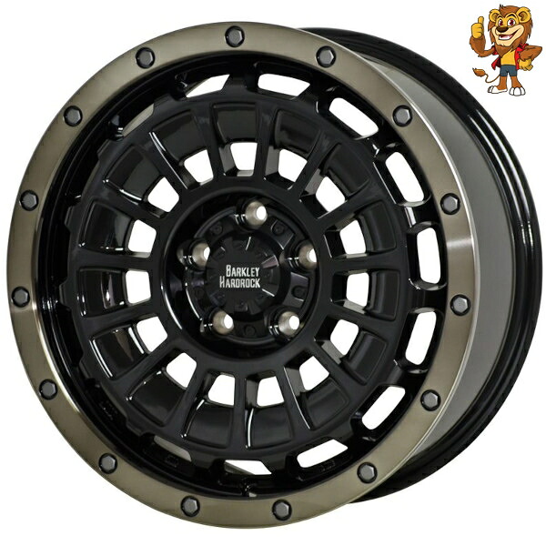 ホイールのみ1本 HOT STUFF BARKLEY HARD-ROCK ROGAN (BK/BRC) 17インチ 7.0J PCD114.3/5H 38