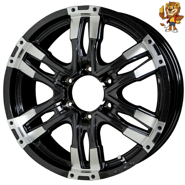 ホイール4本セット HOT STUFF MAD CROSS WOLF (BK/リムP) 17インチ 7.5J PCD139.7/6H 40