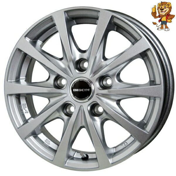 ホイール4本セット HOT STUFF BISON BN-02 (S) 13インチ 5.00B PCD114.3/5H 45 20,629円