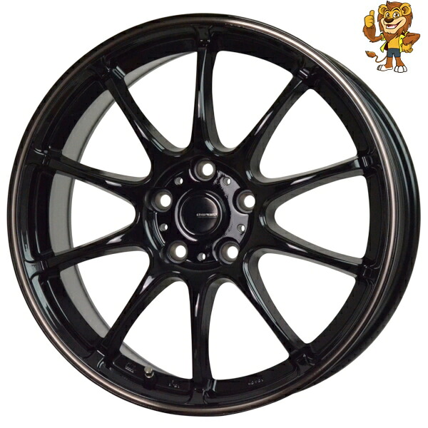 ホイールのみ1本 HOT STUFF G.speed P-07 (BK/BR) 16インチ 6.5J PCD：114.3/5H インセット：48 ジースピード P-07