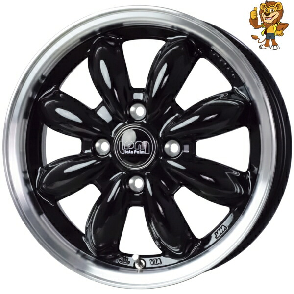 ホイール4本セット HOT STUFF LaLaPalm CUP2 (BK/rimP) 15インチ 5.5J PCD：100/4H インセット：45 ララパーム CUP2｜イエローライオン 店 34,120円