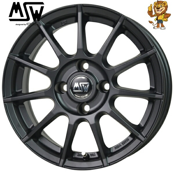 ホイール4本セット OZ MSW 85-II (MBK) 14インチ 6.0J PCD：98/4H