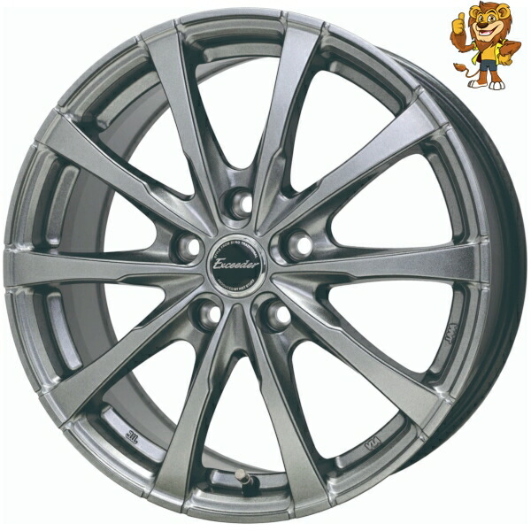 ホイール4本セット HOT STUFF Exceeder E08 (DS) 18インチ 8.0J PCD：120/5H インセット：25 エクシーダー (トヨタ車M14球面ボルト専用)