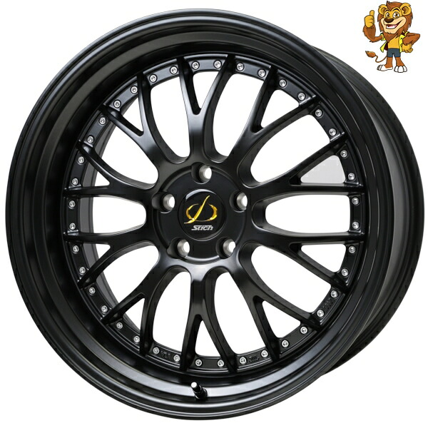 ホイール4本セット HOT STUFF Stich Mesh NR (GB) 19インチ 7.0J PCD：114.3/5H インセット：48 シュティッヒ メッシュ
