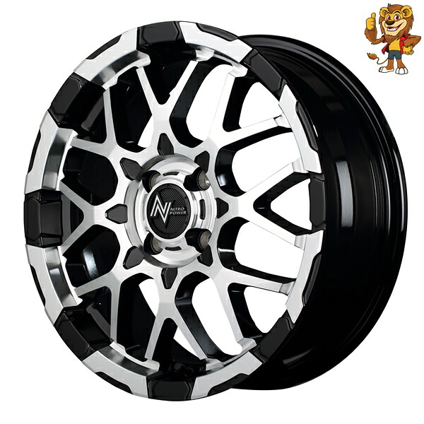 ホイールのみ1本 MID NITRO POWER M28 BULLET-KC (BK/M) 15インチ 5.0J PCD:100/4H インセット:48 ナイトロパワー M28 バレット-KC 14,798円