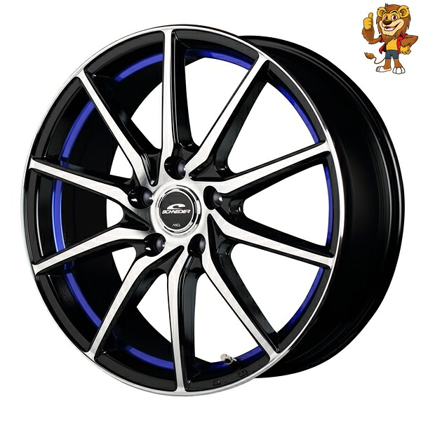 ホイール4本セット MID SCHNEIDER RX810 (BP/BLU) 18インチ 7.0J PCD:114.3/5H インセット:48 シュナイダー RX810