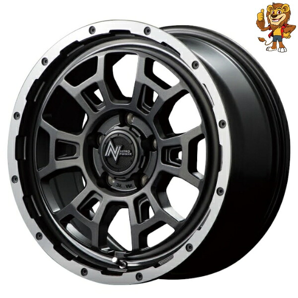 ホイールのみ1本 MID NITRO POWER H6 SLUG (SGMP) 16インチ 6.0J PCD:100/4H インセット:40 ナイトロパワー H6 スラッグ