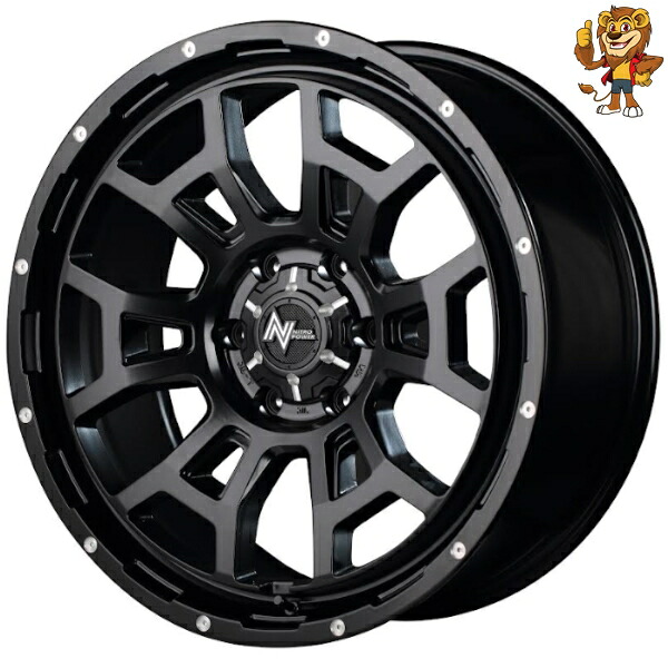ホイールのみ1本 MID NITRO POWER H6 SLUG (SBKM) 16インチ 6.5J PCD:139.7/6H インセット:48 ナイトロパワー H6 スラッグ