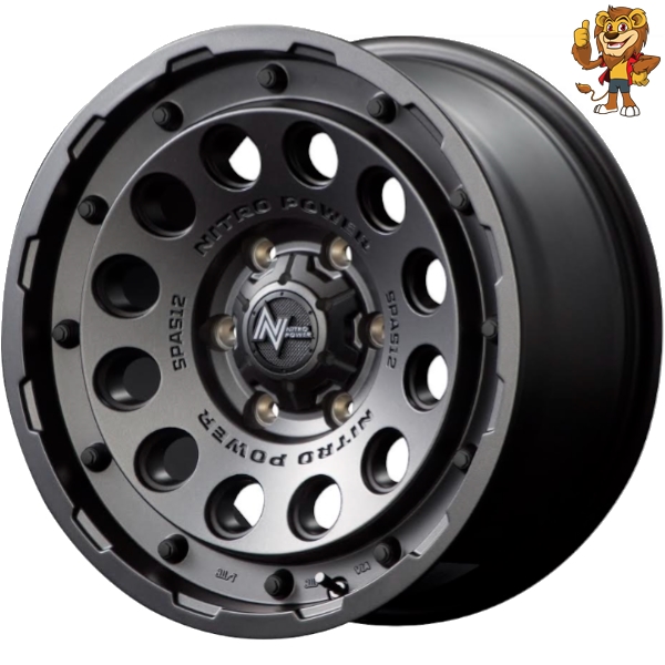 ホイール4本セット MID NITRO POWER H12 SHOTGUN (BB) 14インチ 4.5J PCD:100/4H インセット:45 ナイトロパワー H12 ショットガン