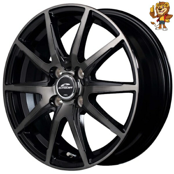 ホイール4本セット MID SCHNEIDER DR-02 (BKP/BC) 12インチ 3.5J PCD:100/4H インセット:42 シュナイダー DR-02|イエローライオン 店