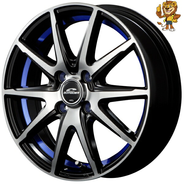 ホイール4本セット MID SCHNEIDER RX02 (BP/UBlue) 16インチ 6.0J PCD:100/4H インセット:42 シュナイダー RX02