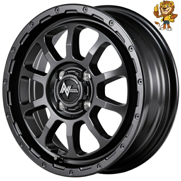 楽天市場】ホイール4本セット MID NITRO POWER M29 STINGER (BB) 14