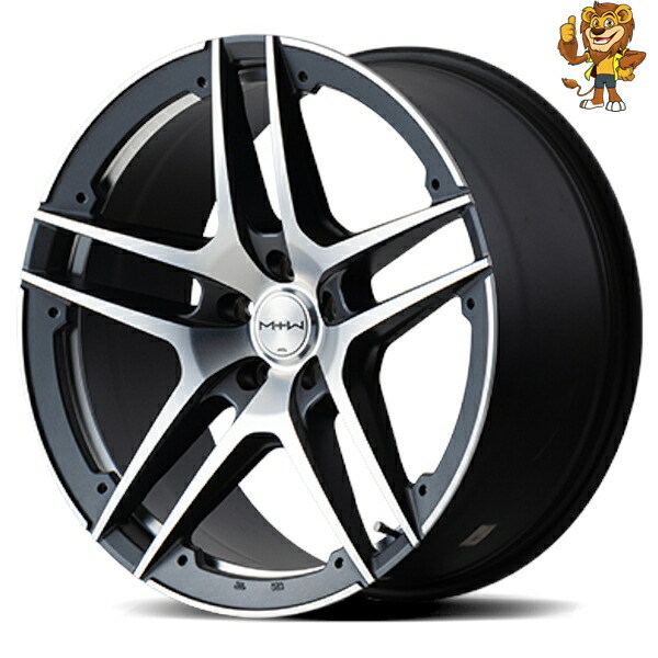 ホイールのみ1本 MID MTW TW025 (SG) 20インチ 9.5J PCD:114.3/5H インセット:41 エムティーダブリュー TW025