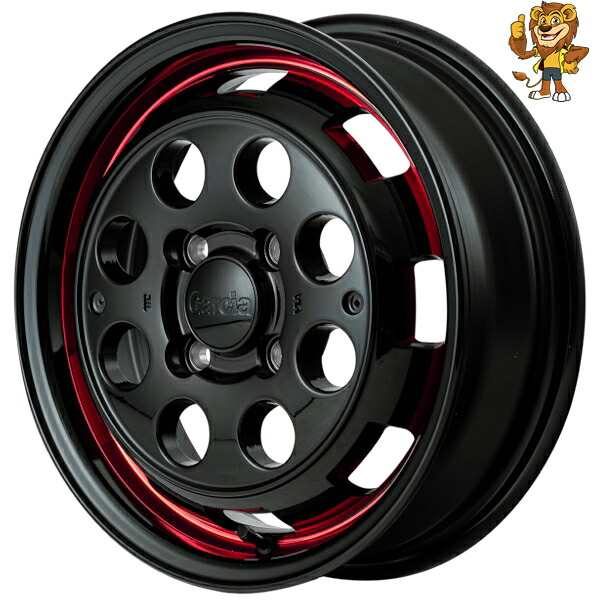 ホイール4本セット MID GARCIA CISCO POP (RED) 14インチ 4.5J PCD:100/4H インセット:45 ガルシア シスコ ポップ|イエローライオン 店