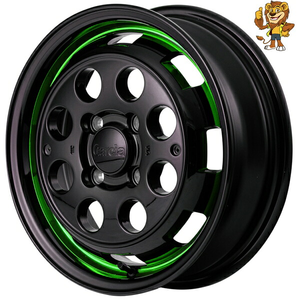 ホイールのみ1本 MID GARCIA CISCO POP (GREEN) 15インチ 4.5J PCD:100/4H インセット:45 ガルシア シスコ ポップ