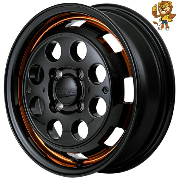 ホイールのみ1本 MID GARCIA CISCO POP (ORANGE) 15インチ 4.5J PCD:100/4H インセット:45 ガルシア シスコ ポップ