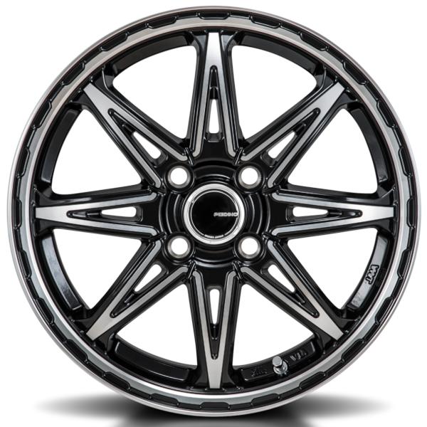 ホイール4本セット MONZA JAPAN PIEDINO STYLE-S (ピエディーノスタイルS) 12インチ 4.00B PCD：100 穴数：4 インセット：42 (BM/P)｜イエローライオン 店