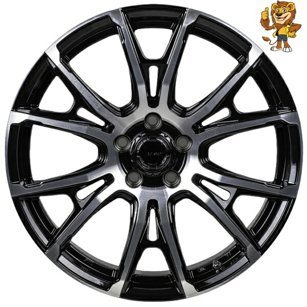 ホイールのみ1本 MONZA JAPAN HI-BLOCK STADT 18インチ 7.5J PCD:114.3/5H インセット:48 (BK/P) ハイブロック シュタッド|イエローライオン 店