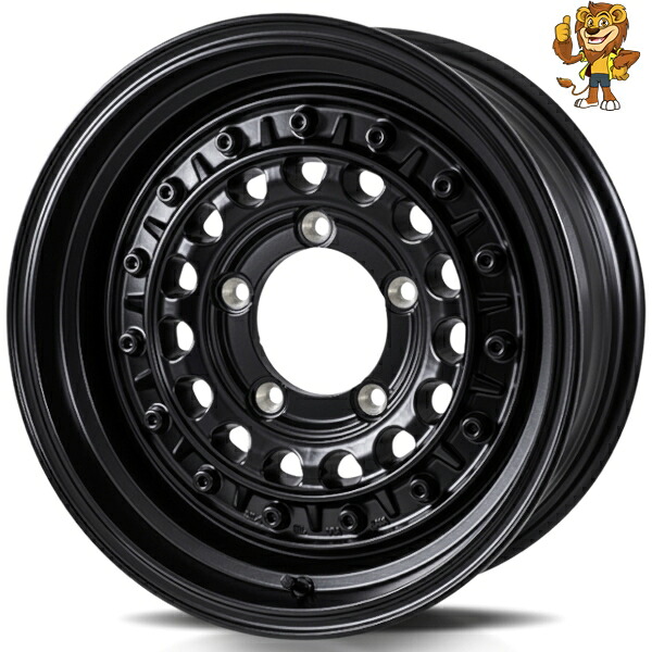 ホイールのみ1本 MONZA JAPAN HI-BLOCK TARMOR (SBK) 16インチ 6.0J PCD:139.7/5H インセット:-5 ハイブロック ターマー|イエローライオン 店