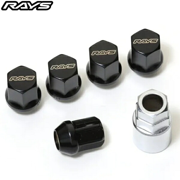 RAYS 19HEX ナット・ロックナットセット L31 5H用(20個入) M12x1.25 ブラック 74081000001BK