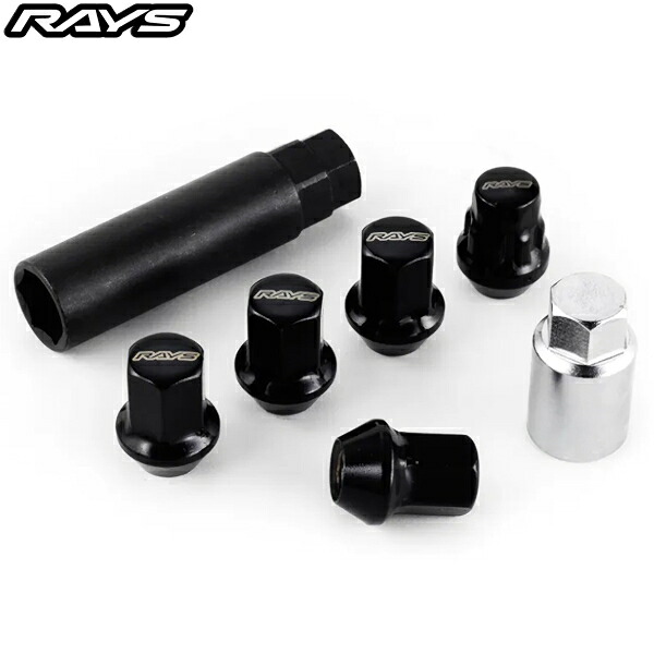RAYS 17HEX ナット・ロックナットセット L31 5H用(20個入) M12x1.25 ブラック 74082000001BK