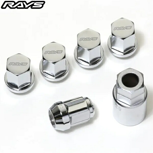 RAYS 19HEX ナット・ロックナットセット L33 5H用(20個入) M14x1.5 クロームメッキ 74081000002CP