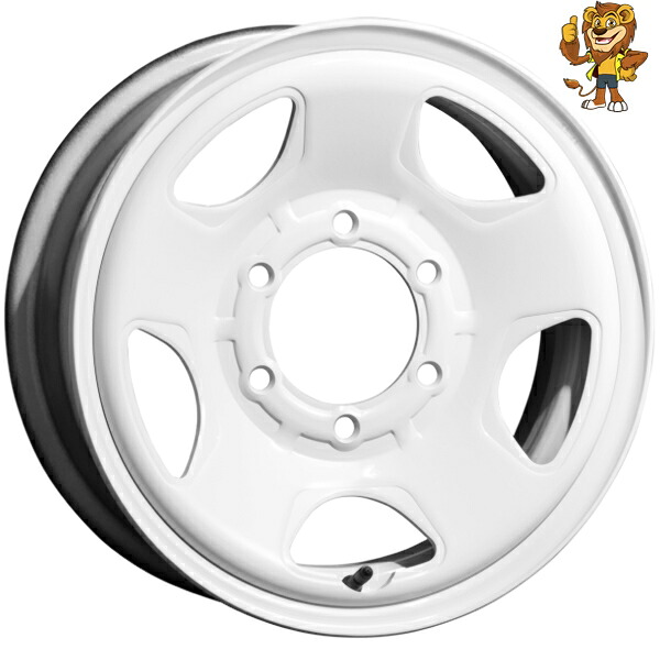 ホイール4本セット TOPY カラースチールホイール (ホワイト) 15インチ 6.0J PCD：139.7/6H インセット：31 ハイエース 等に｜イエローライオン 店
