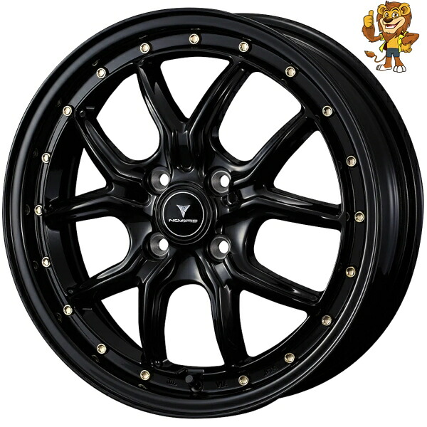 ホイール4本セット Weds NOVARIS ASSETE S1 (BLK/G) 15インチ 4.5J PCD:100/4H インセット:45 ノヴァリス アセット S1